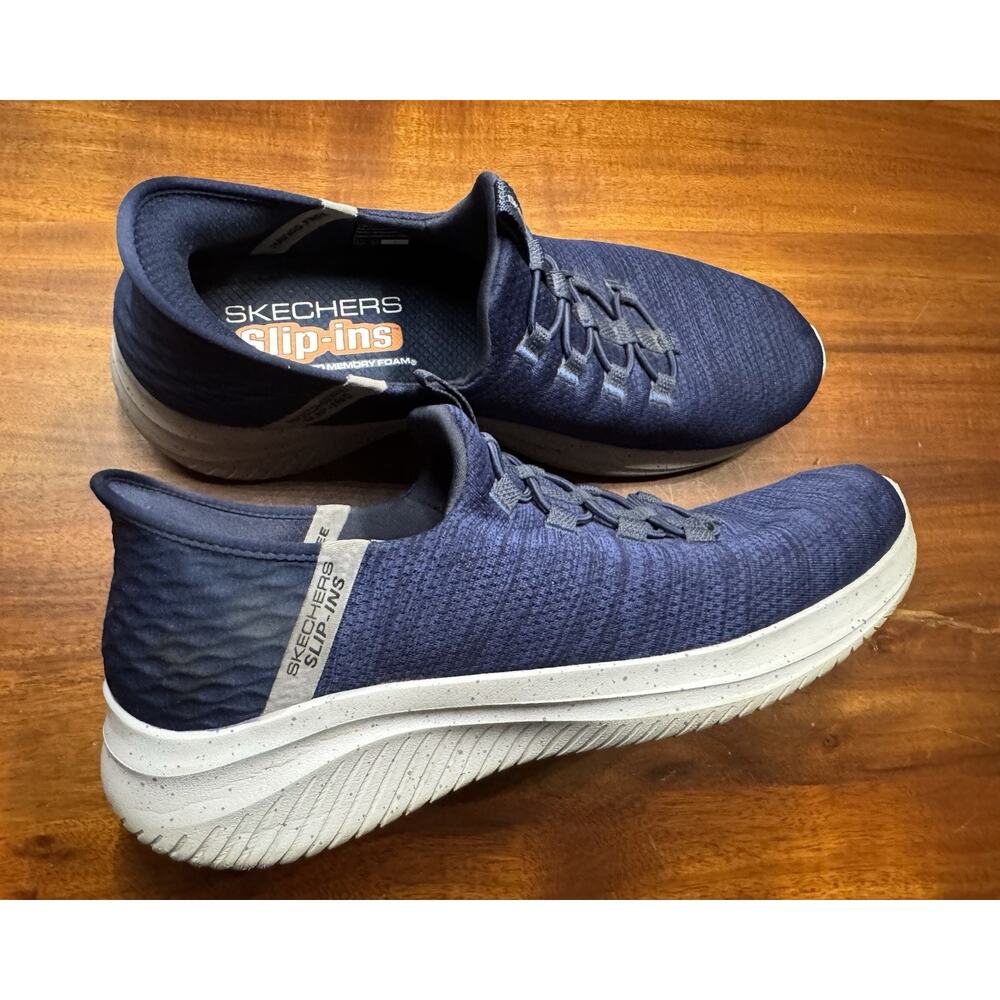 Skechers Ultra Flex 3.0 Right Away Stretch fit Mens Navy Slip On Sneakers Sz 11